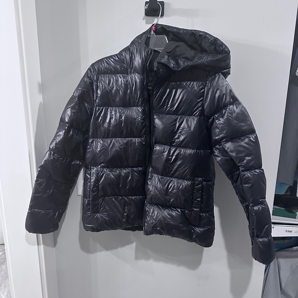Women's Patagonia black puffer shiny jacket